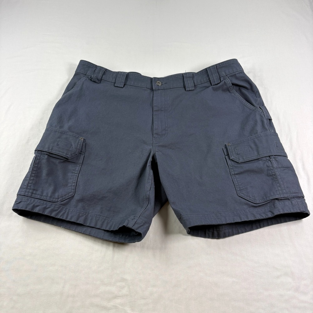 Duluth Trading Co Cargo Shorts Mens 42 Blue Flex Fire Hose Outdoor Stretch